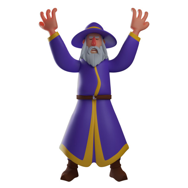 女巫3d卡通图片施法图片下载