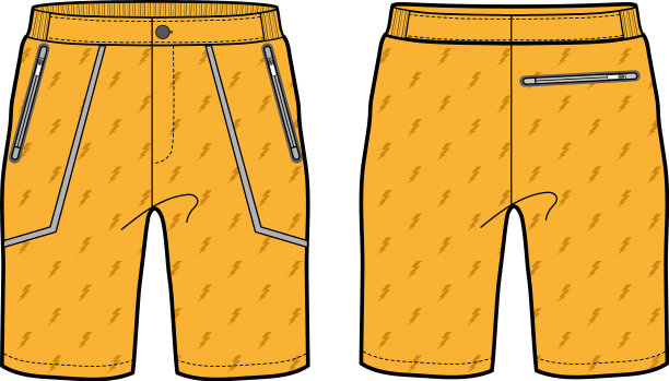 运动针织短裤设计平素描休闲图片下载