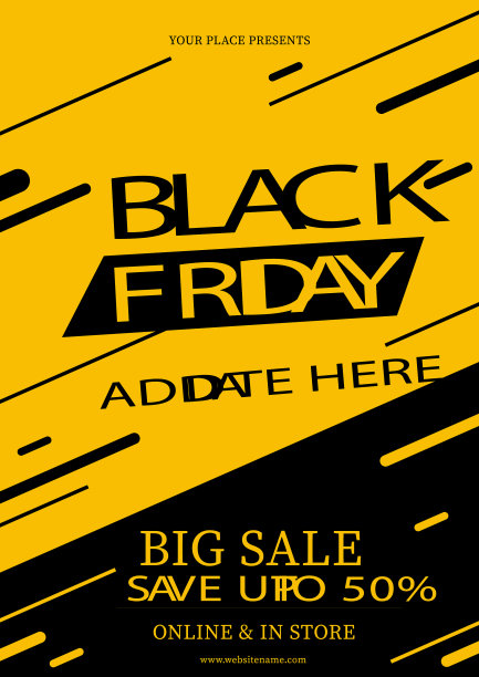 黑色星期五大减价海报传单设计图片下载