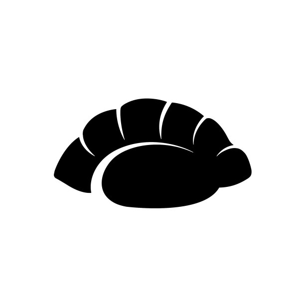 简单的点心饺子饺子轮廓图标矢量设计图片下载