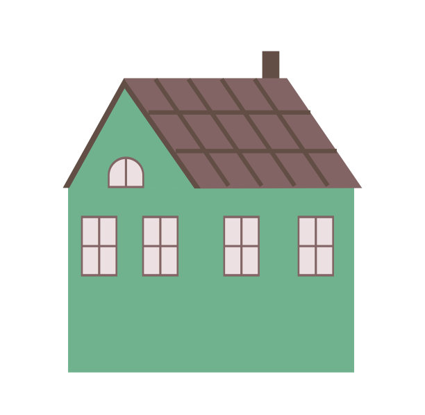 绿色房子图标图片下载