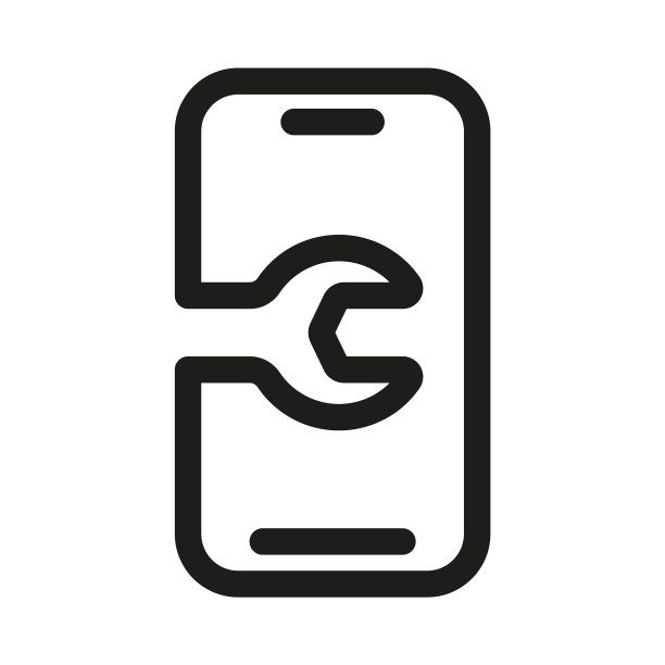 手机维修图标：手机服务轮廓图片下载