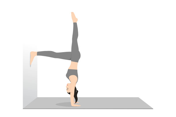 墙前半倒立图片下载