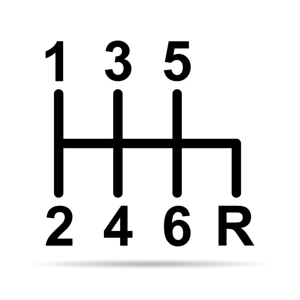 手柄汽车手动换挡杆图标带阴影，车辆齿轮技术矢量插图设备图片下载