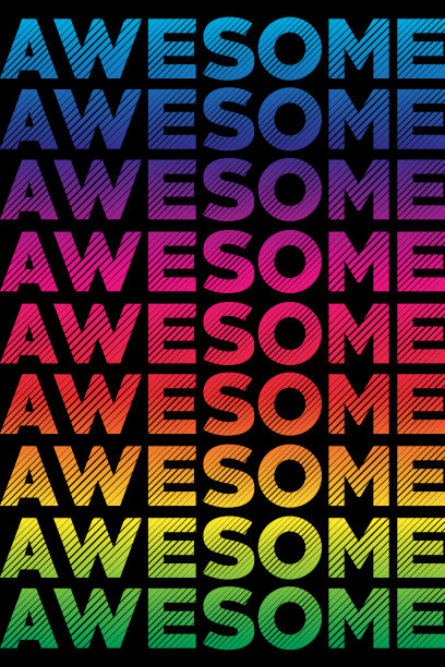 排版图片插图t恤与字awesome图片下载