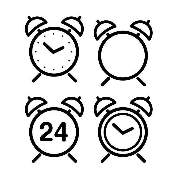 时钟图标设置:矢量图片下载