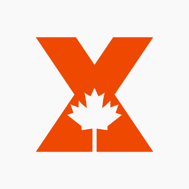 加拿大红枫标志上的字母x标志枫图片下载
