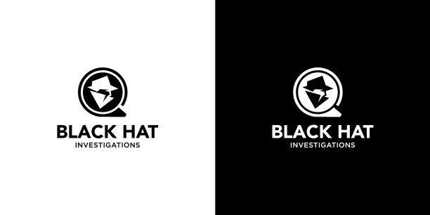 现代而独特的黑帽侦探标志设计图片下载