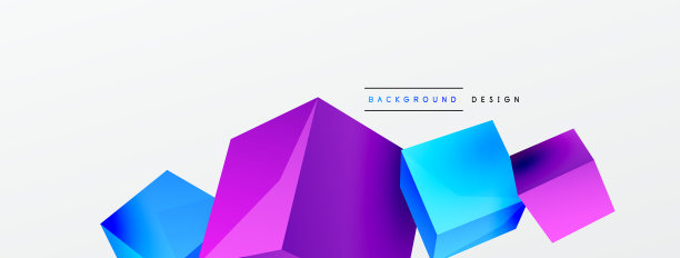 三维立方体抽象背景组成图片下载