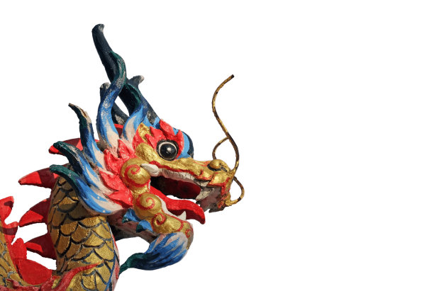 中国龙孤立在白色图片下载