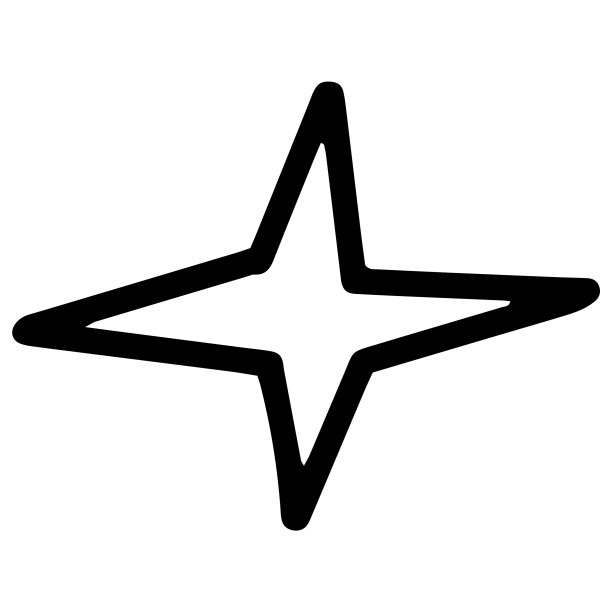 卡通涂鸦星星图标轮廓简单图片下载