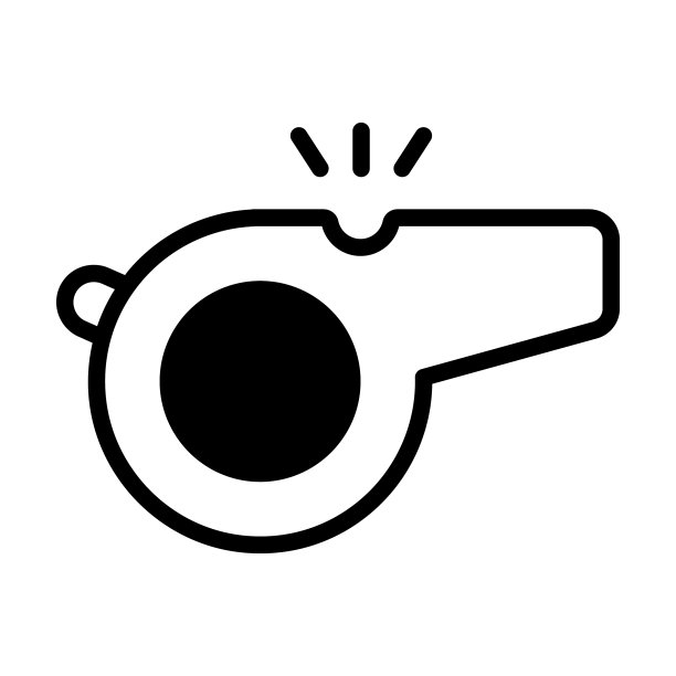 哨声图标孤立在白色背景图片下载