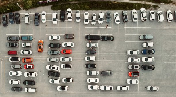 空停车场俯视图图片下载