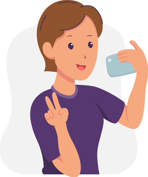 用她自拍的女人肖像图片下载