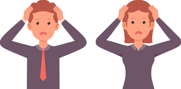 年轻的商人因头痛而抬头图片下载