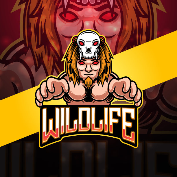野生动物电子竞技吉祥物标志设计图片下载