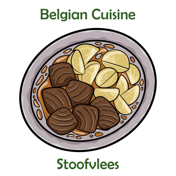 啤酒炖比利时牛肉配胡萝卜和豌豆图片下载