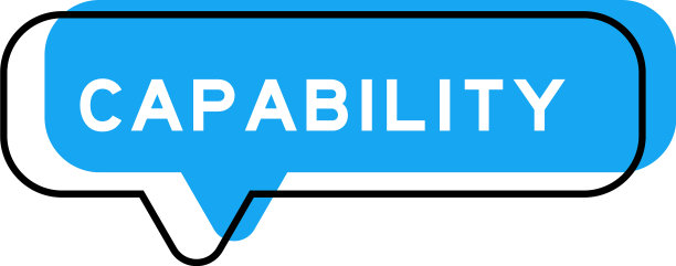 演讲横幅和蓝色阴影与文字能力图片下载