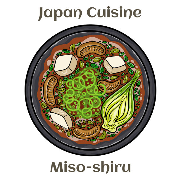 一碗味增汤裙带菜味增意大利面图片下载