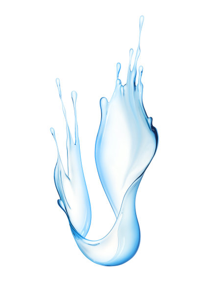 飞溅的水，液体抽象背景，孤立的3d渲染图片下载