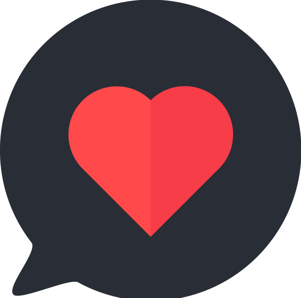 像社交媒体按钮在心脏形式的图标图片下载