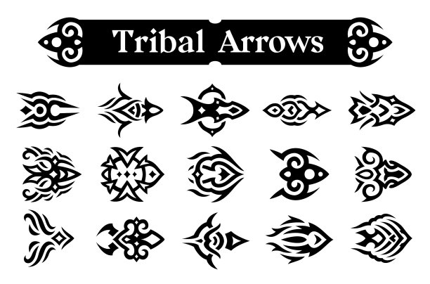 设置了抽象的黑色部落指针图片下载