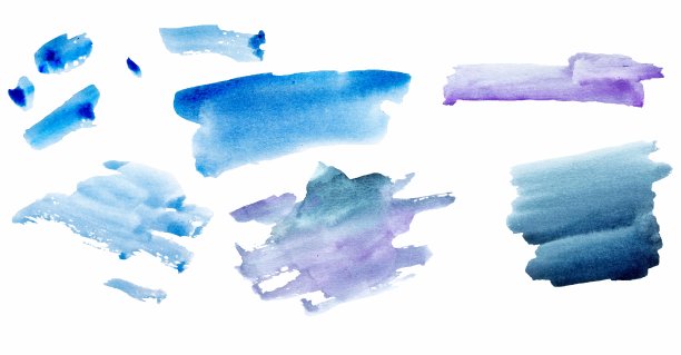 一套水彩斑点图片下载