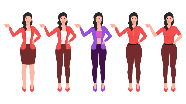 女孩用食指和其他手指着图片下载