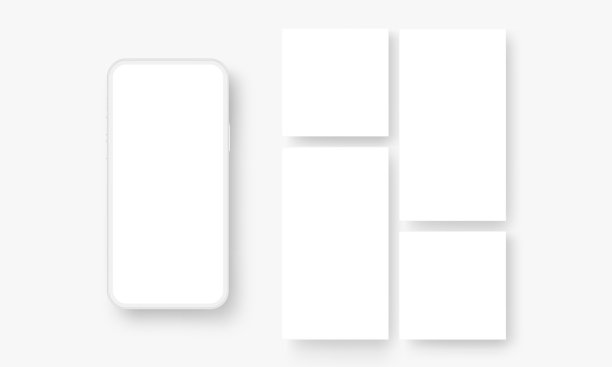 粘土手机和空白模板的SMM图片下载