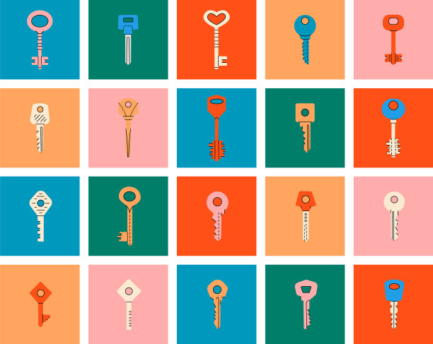 各种房子钥匙的廓形不同图片下载