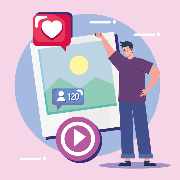 有图片社交媒体的男人图片下载