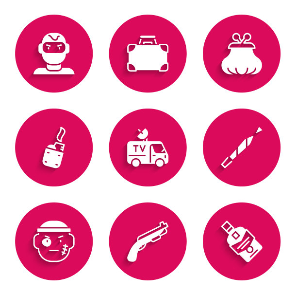 设置电视新闻车警察猎枪威士忌瓶图片下载