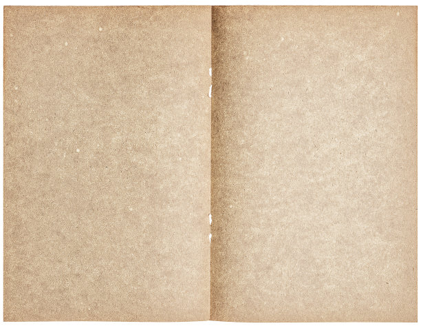 脏的纸纹理。旧书页孤立白底图片下载