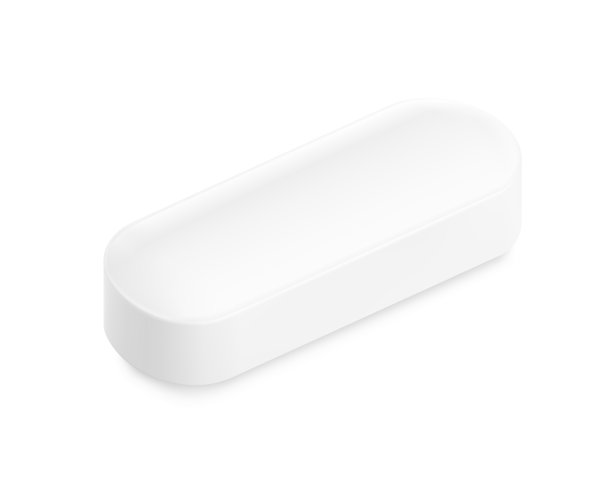 逼真的椭圆形凸片模型。图片下载