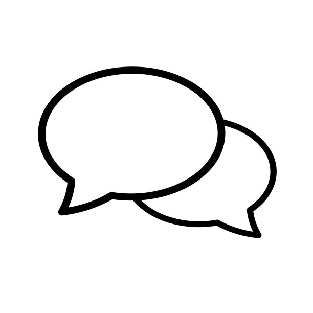 简单的泡泡聊天图标。说话图标矢量插图图片下载