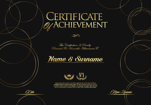 证书或文凭复古复古设计矢量图片下载