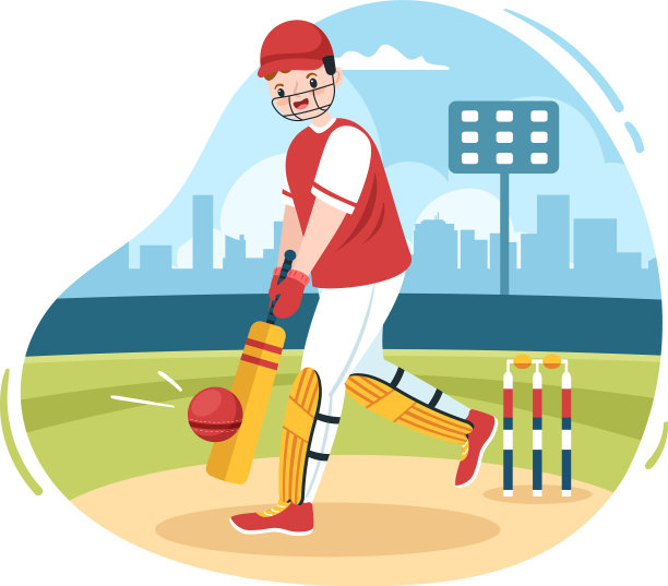 击球手在玩板球运动图片下载