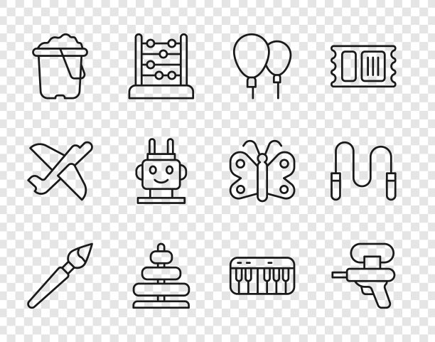 设置线漆刷水枪气球金字塔图片下载