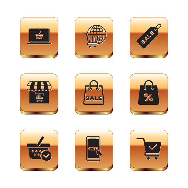 把购物篮放在带勾的笔记本电脑上图片下载