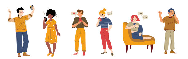 用智能手机通讯的人图片下载