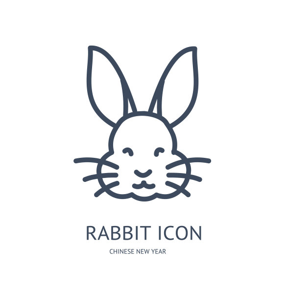 中国农历新年细线图标概念。向量图片下载