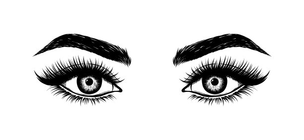 手绘女性眼睛图片下载