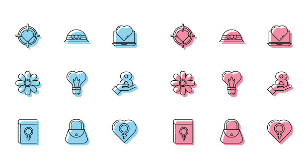 集行书关于女人手袋的心在图片下载