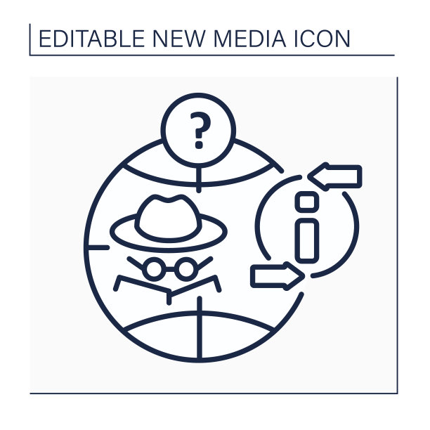 匿名社交网络线图标图片下载