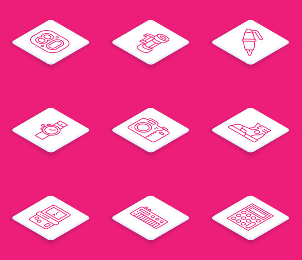 设置线80年代复古相机胶卷图片下载