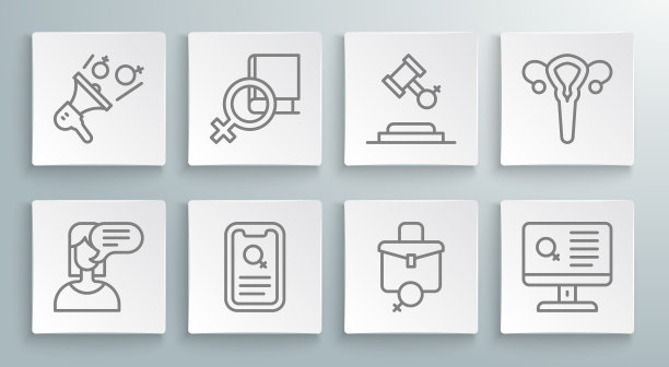 Set line女性意见书关于女性约会图片下载