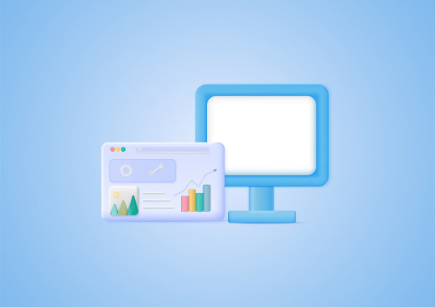 概念3D增长投资营销和计算机。网络分析和商业，银行。图片下载