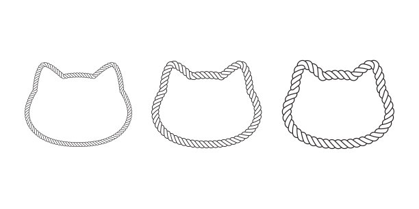 猫向量小猫印花布图标绳标志符号繁殖卡通人物插图涂鸦设计孤立的剪贴画图片下载