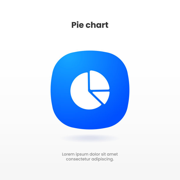 3d蓝色饼图图标时髦的风格孤立在灰色背景。日益增长的图表。商业图表的象征。生长图表。进度条。条形图。成长成功箭头图标。进步的象征。图片下载