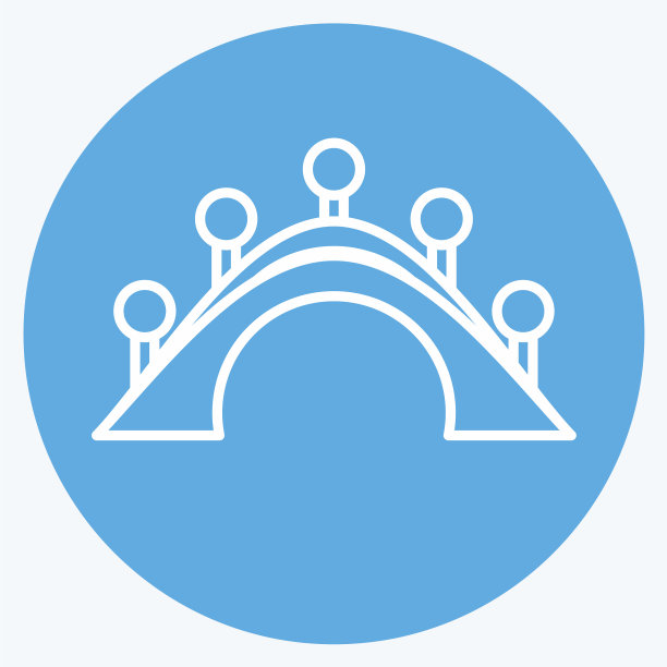 蓝色图标桥适合城市公园的象征图片下载